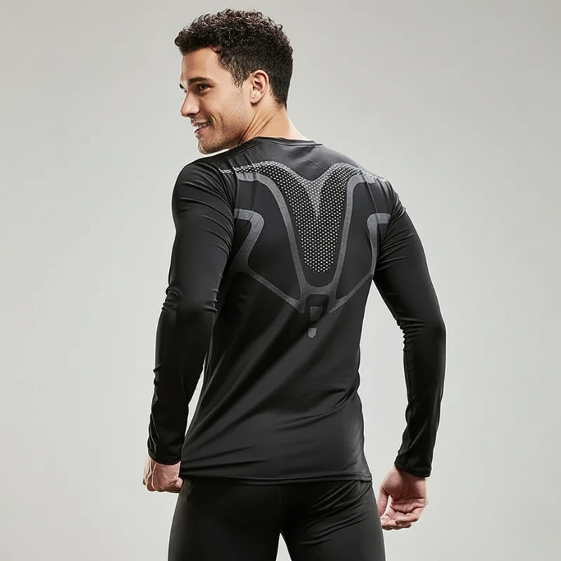 Men's Long Sleeve Compression Shirt — Slimming Fit | SCULPTIX