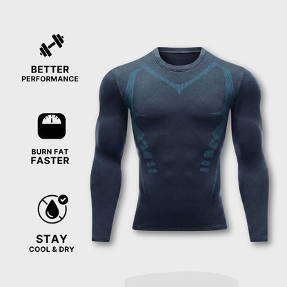 Men's Long Sleeve Compression Shirt — Slimming Fit | SCULPTIX